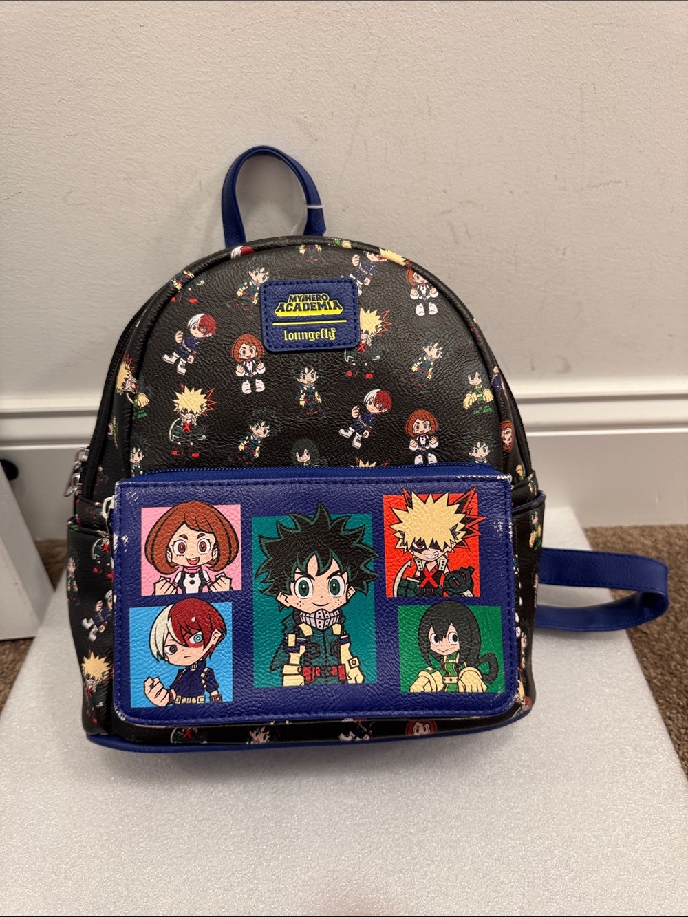 Loungefly my hero academia mini backpack character panels